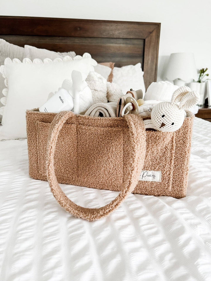 NAPPY CADDY ORGANISER - ALL TEDDY | NUDE