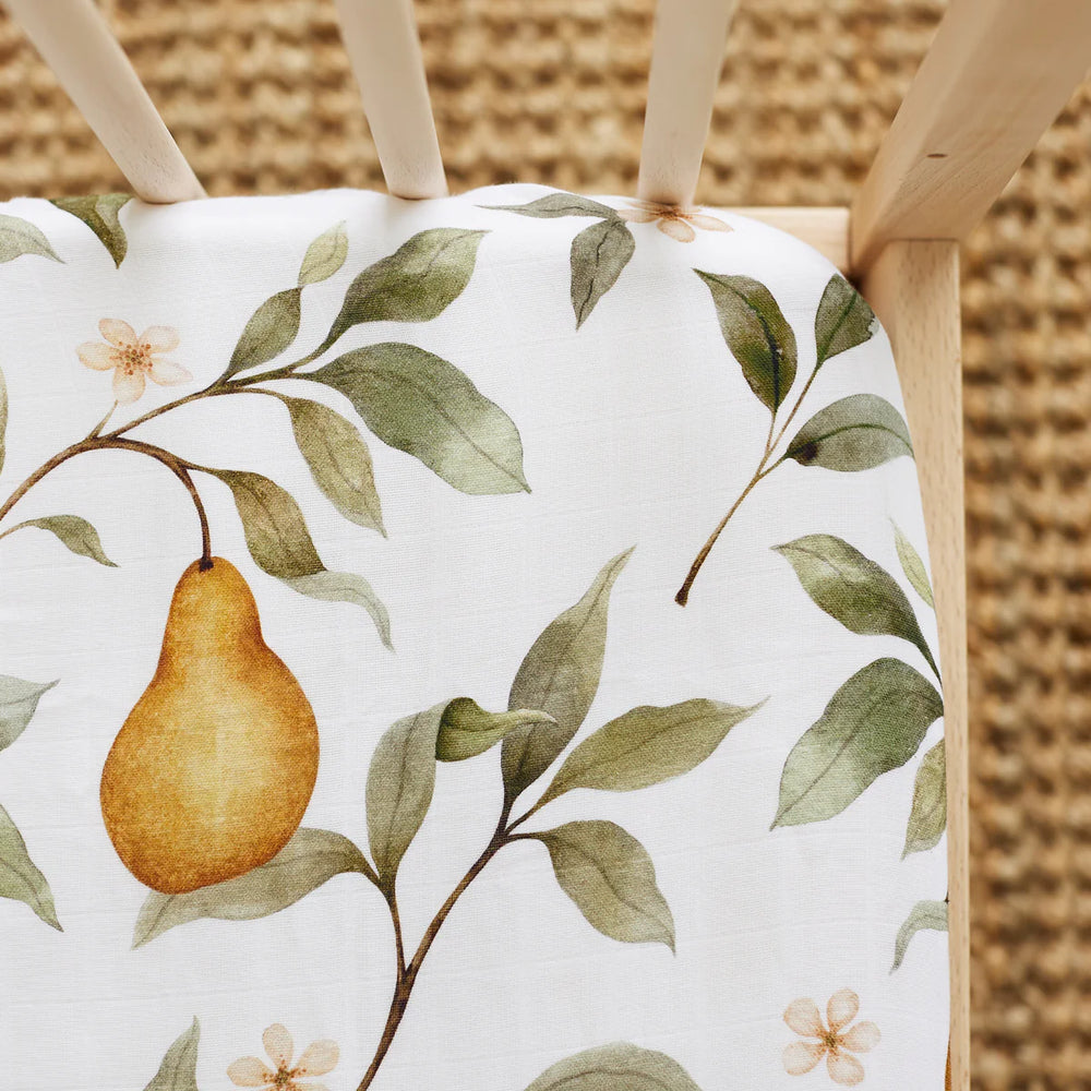 Whimsical Pear Cot Sheet