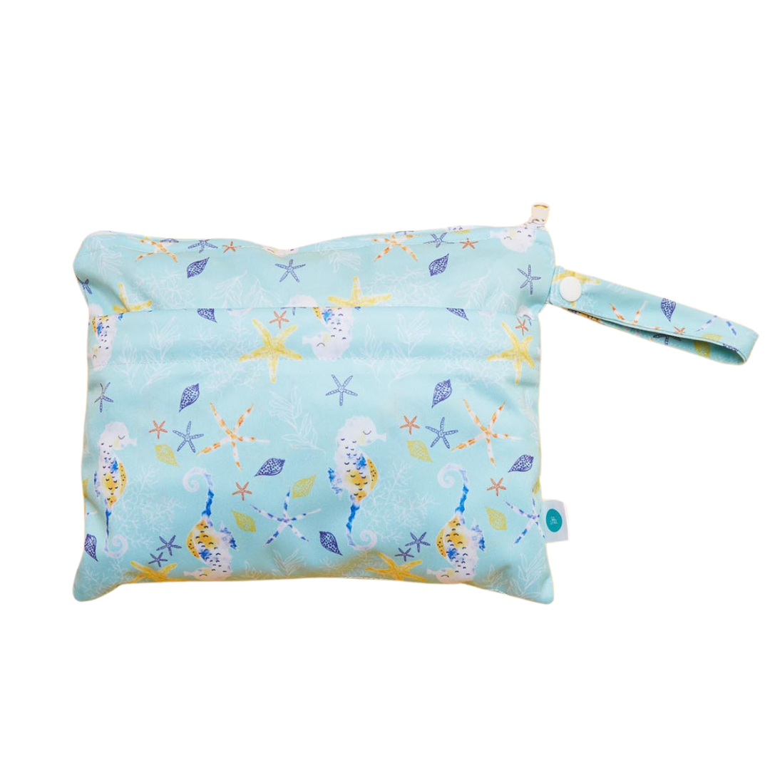 Small Double Pocket Wetbag Seahorse