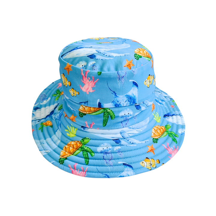 REVERSIBLE SWIM HAT - OCEAN