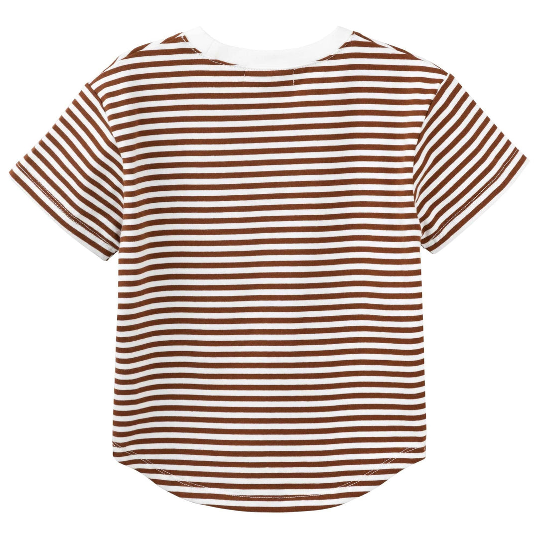 Harvey S/S Stripe T-Shirt - Cocoa