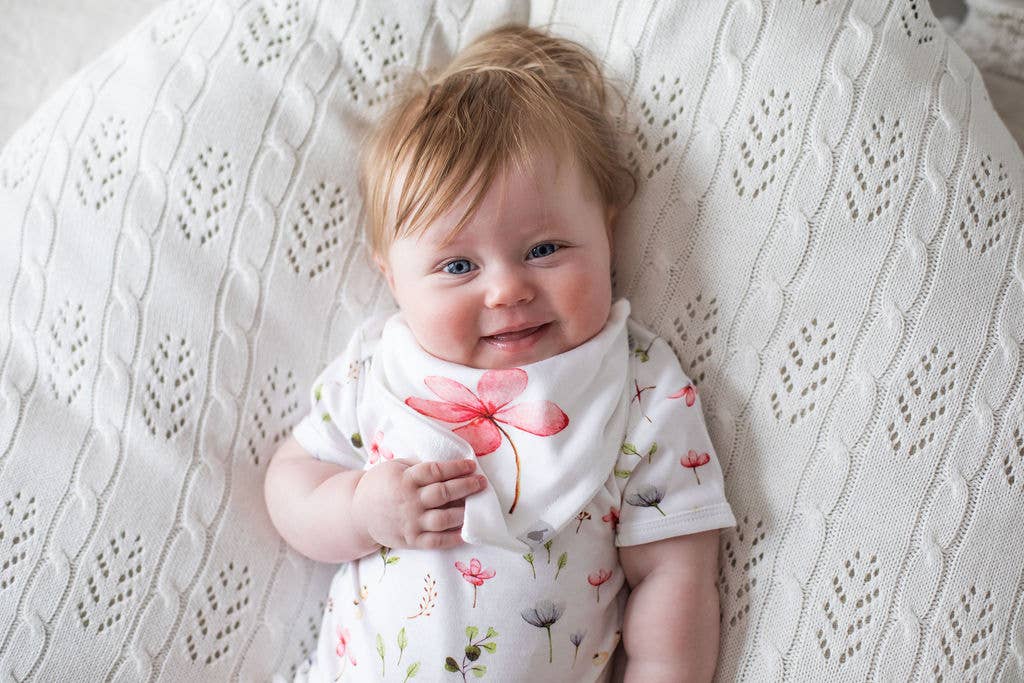 Fleur Organic Cotton Bandana Bibs