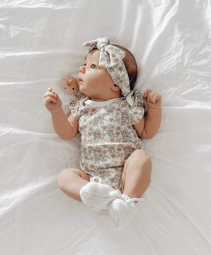 Flutter Sleeve Baby Bodysuit - Daisy Daisy