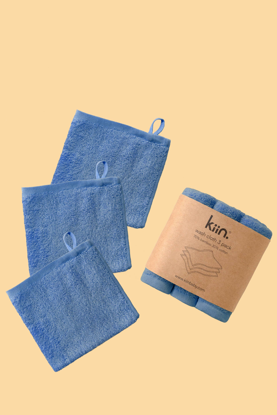 Kiin Baby Wash Cloths 3 Pack