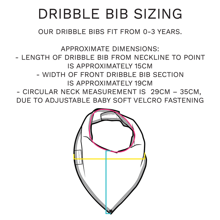 Aqua & White Whales Dribble Bib