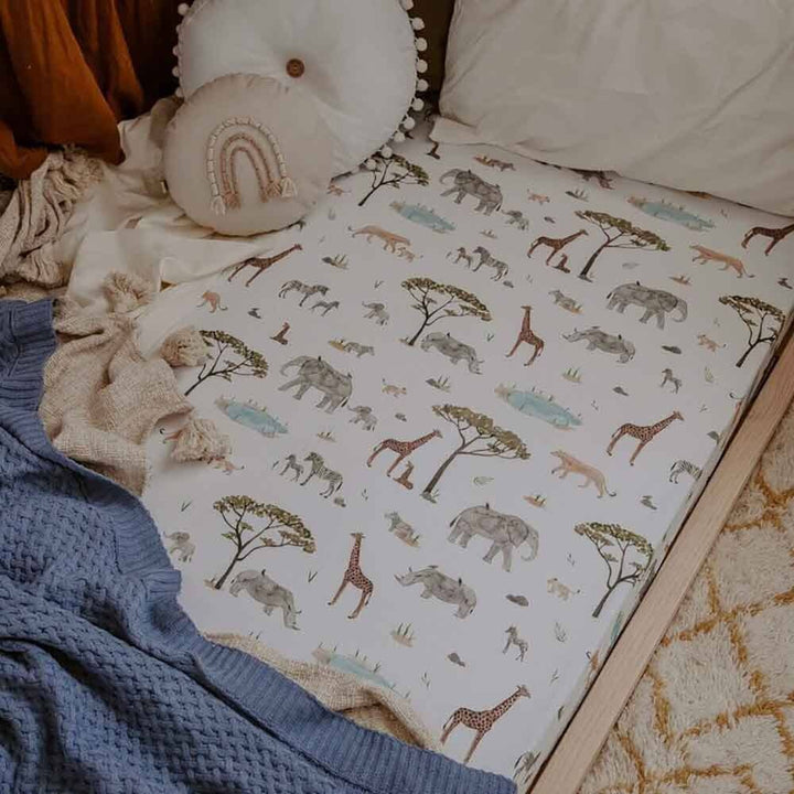 Safari Fitted Cot Sheet