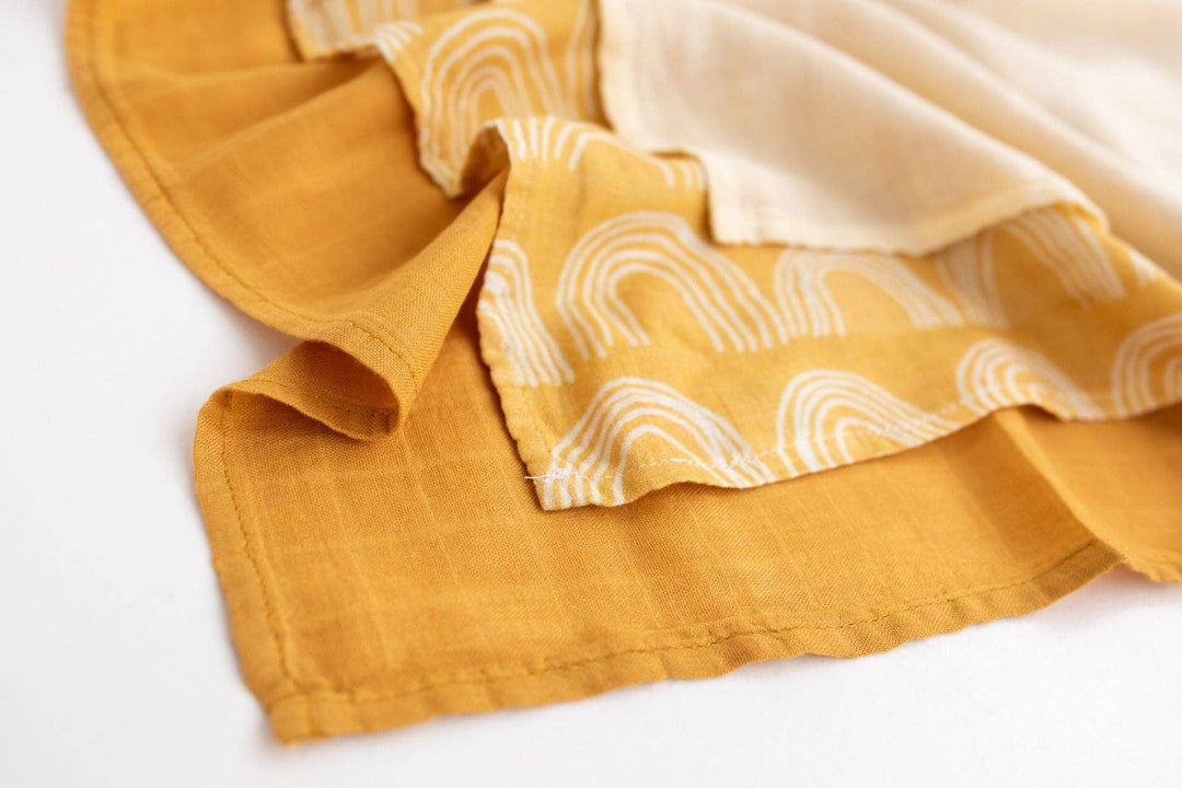 You are my sunshine Mustard Muslin Swaddle