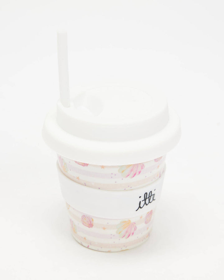 Itti Bamboo Baby Cino Cup + 2 Straws - Seashells