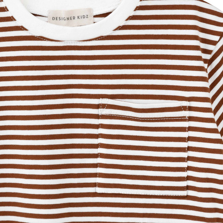 Harvey S/S Stripe T-Shirt - Cocoa