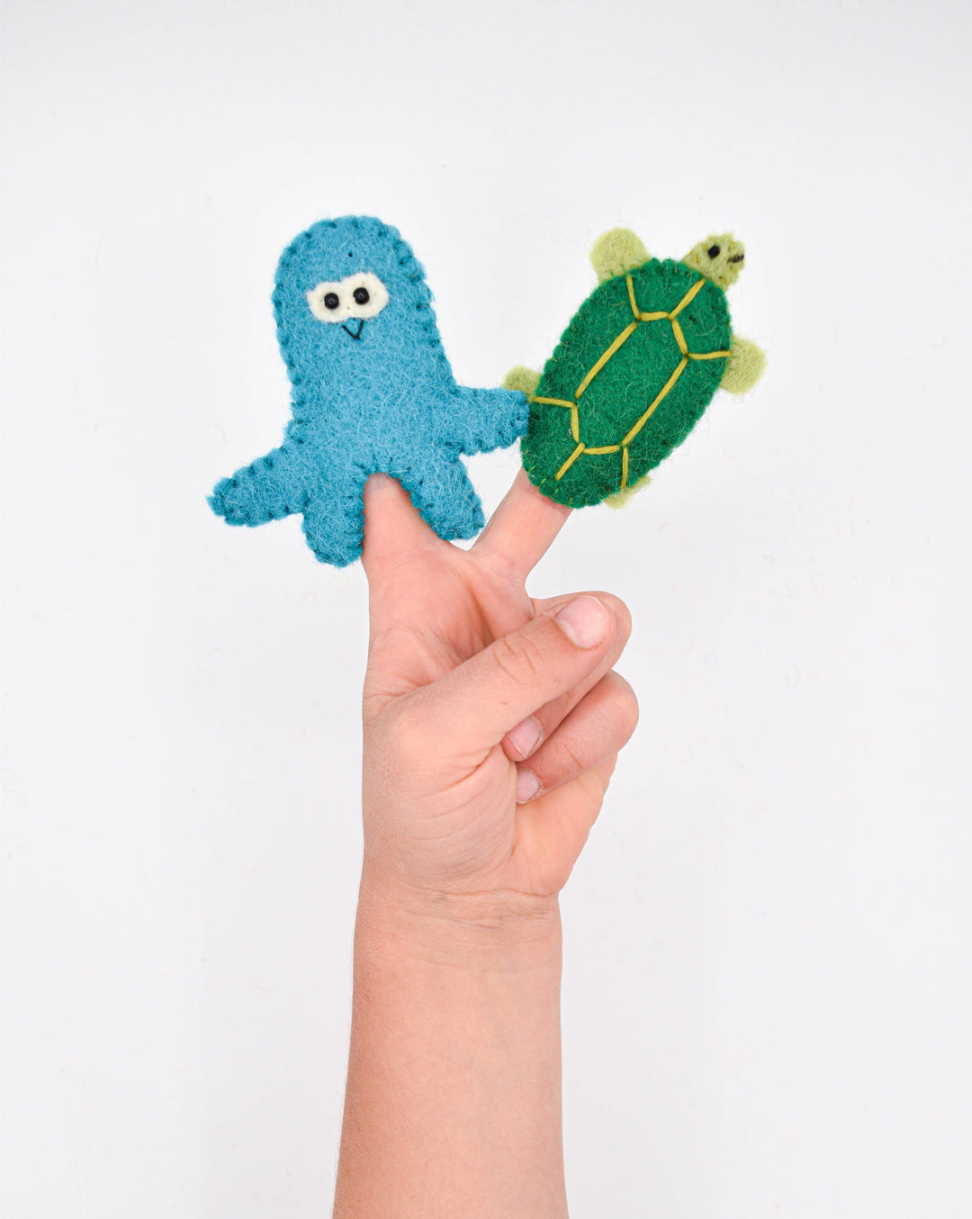 Finger Puppet - Turtle and Octopus Set