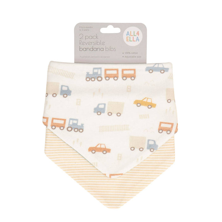 Bandana Bibs 2pk - Trucks