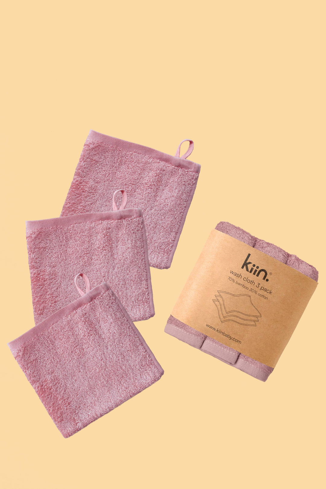 Kiin Baby Wash Cloths 3 Pack