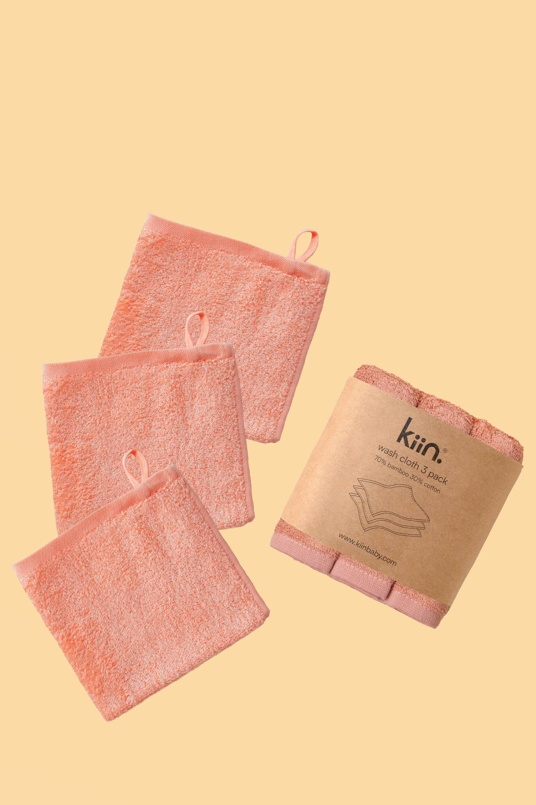 Kiin Baby Wash Cloths 3 Pack