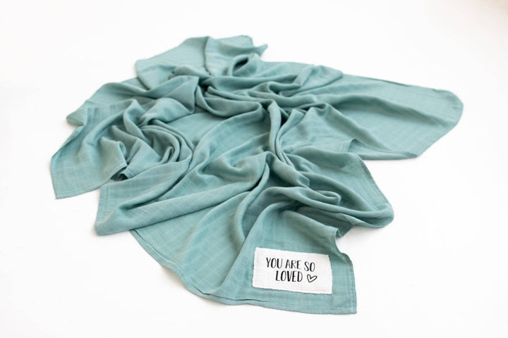 You are so loved Sage Muslin Swaddle