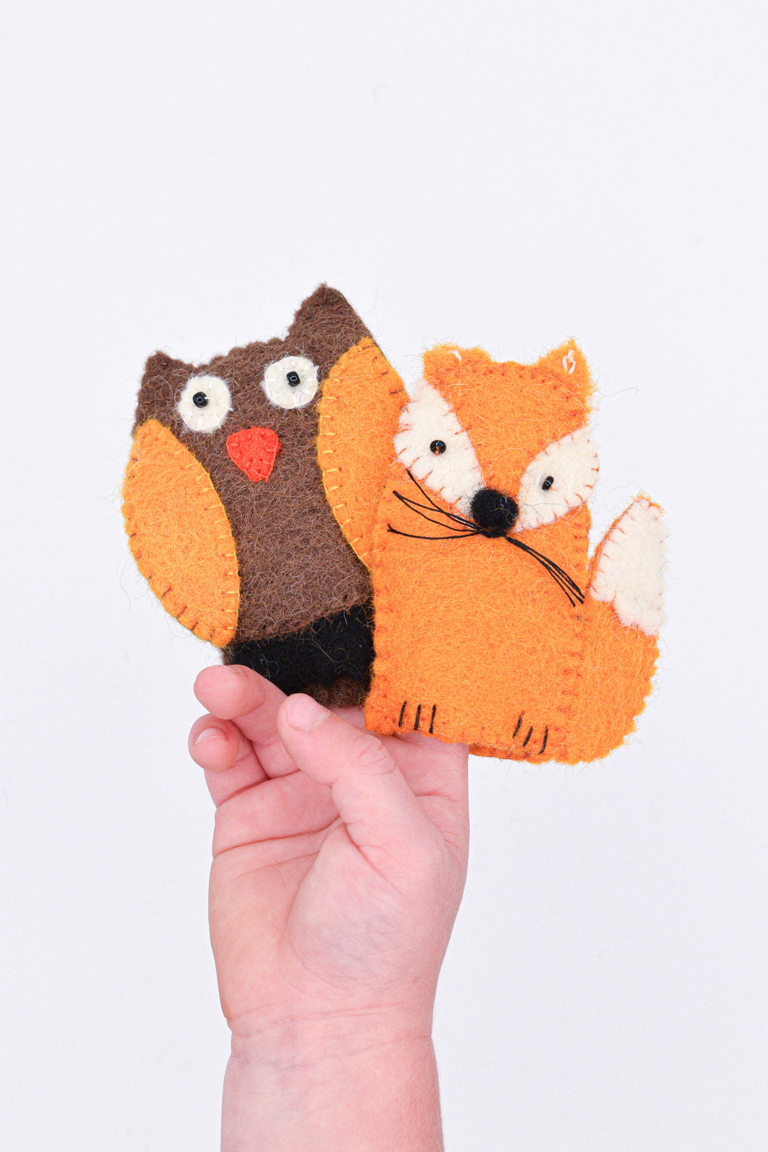 Finger Puppet - Owl and Fox Set