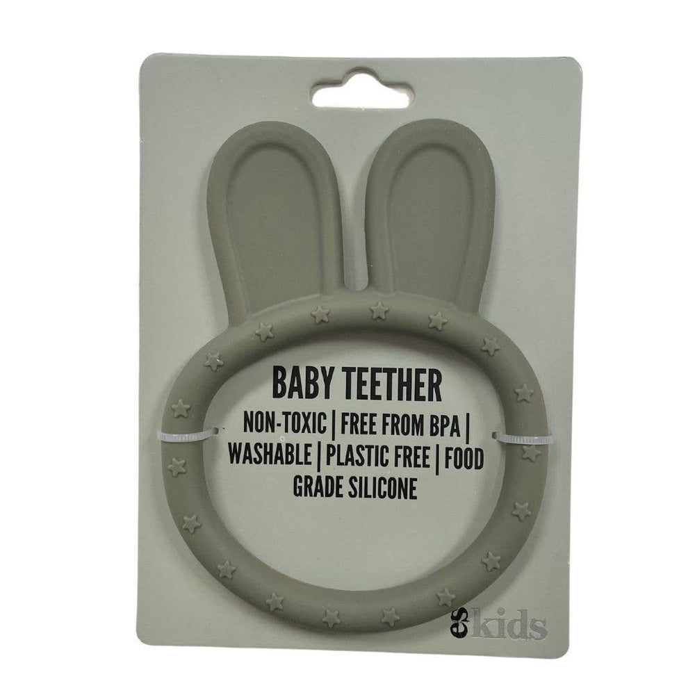 Teether Silicone Bunny Ring - Olive