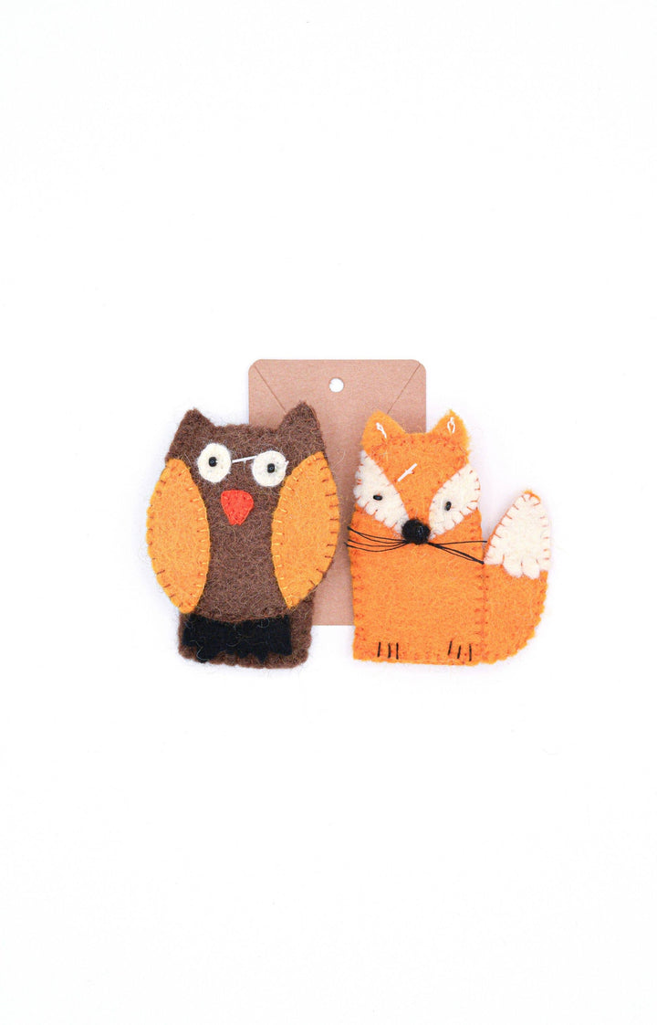 Finger Puppet - Owl and Fox Set