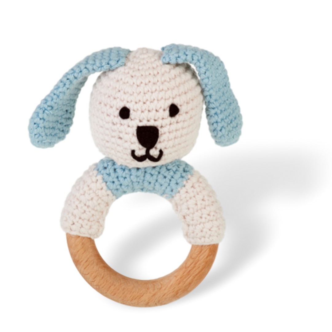 Wooden Ring Rattle Bunny - Organic