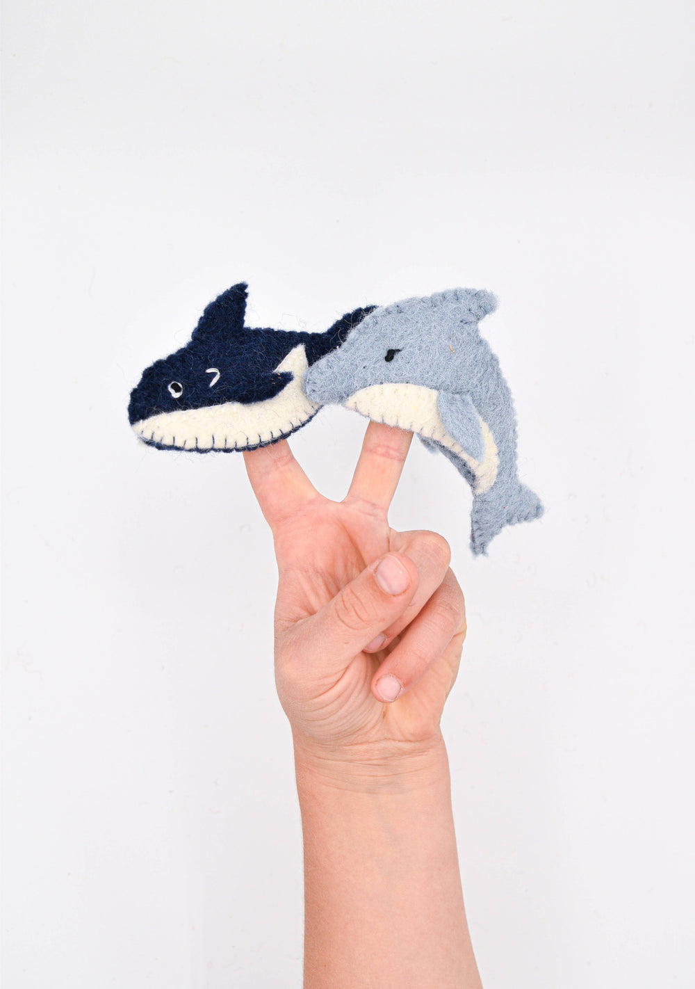 Finger Puppet - Whale and Dolphin Set