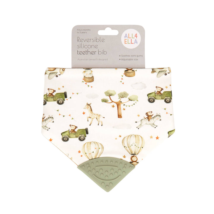 Bandana bib with silicone - Monkey