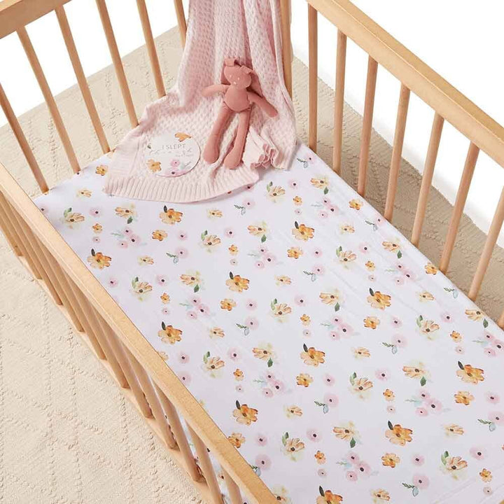 Poppy Fitted Cot Sheet