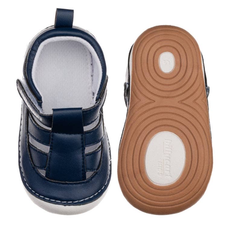 Taylor Navy Blue Unisex Baby and Toddler Sandals