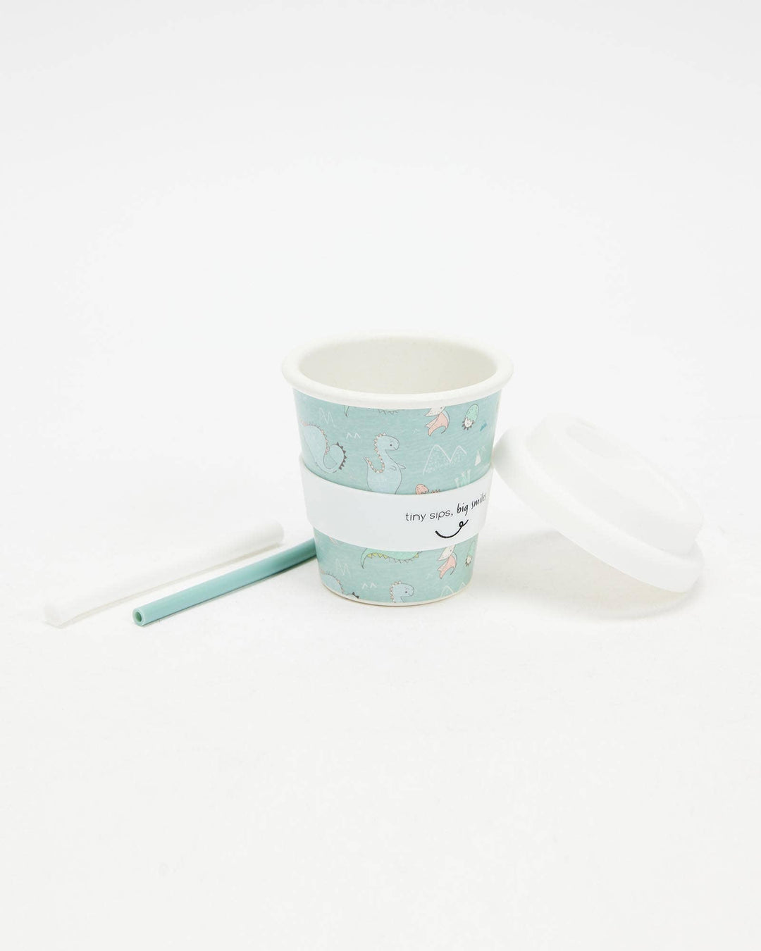 Itti Bamboo Baby Cino Cup + 2 Straws - Dino