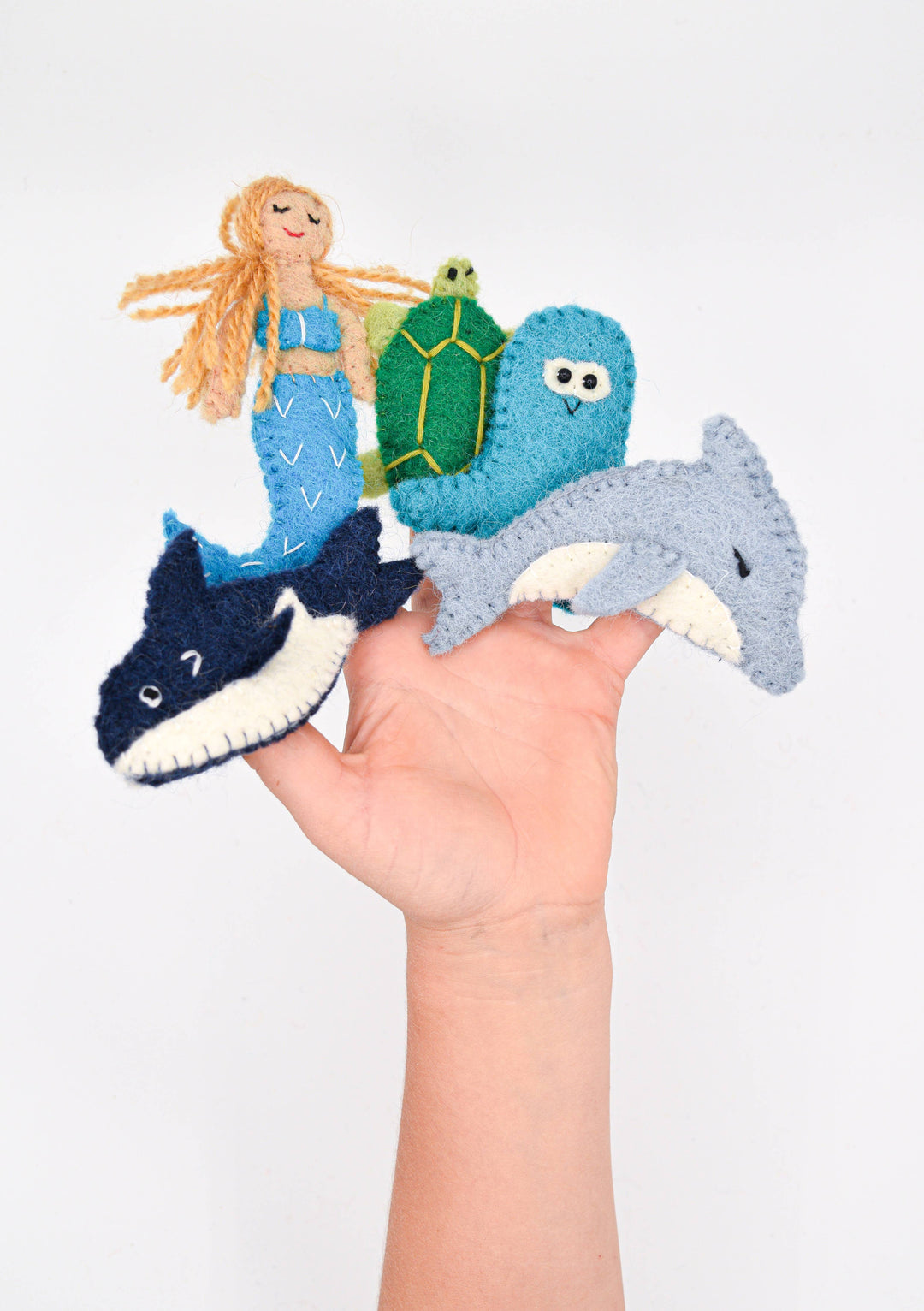 Finger Puppet - Whale and Dolphin Set