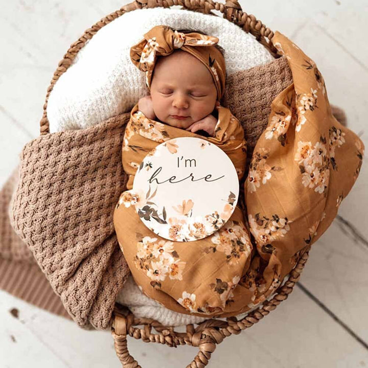 Golden Flower Organic Muslin Wrap